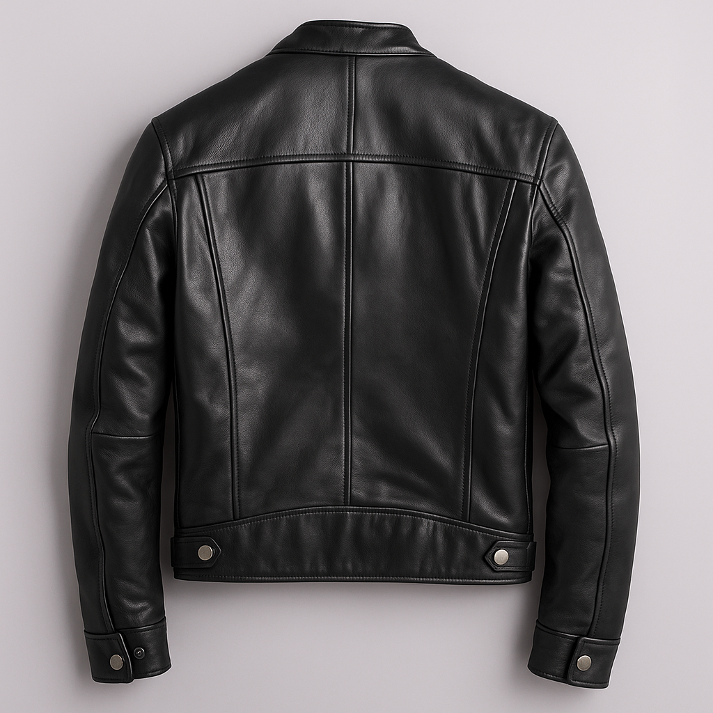 Leonardo | Chaqueta vintage de piel con cremallera