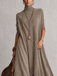 Brunella vestido largo efecto ante topo