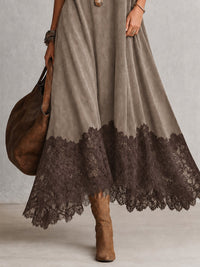 Brunella vestido largo efecto ante topo