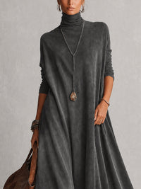 Brunella vestido largo efecto ante gris