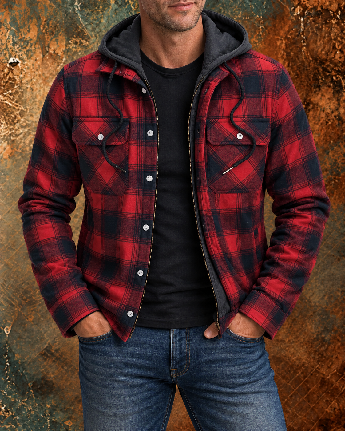 Chaqueta de cuadros Kevin