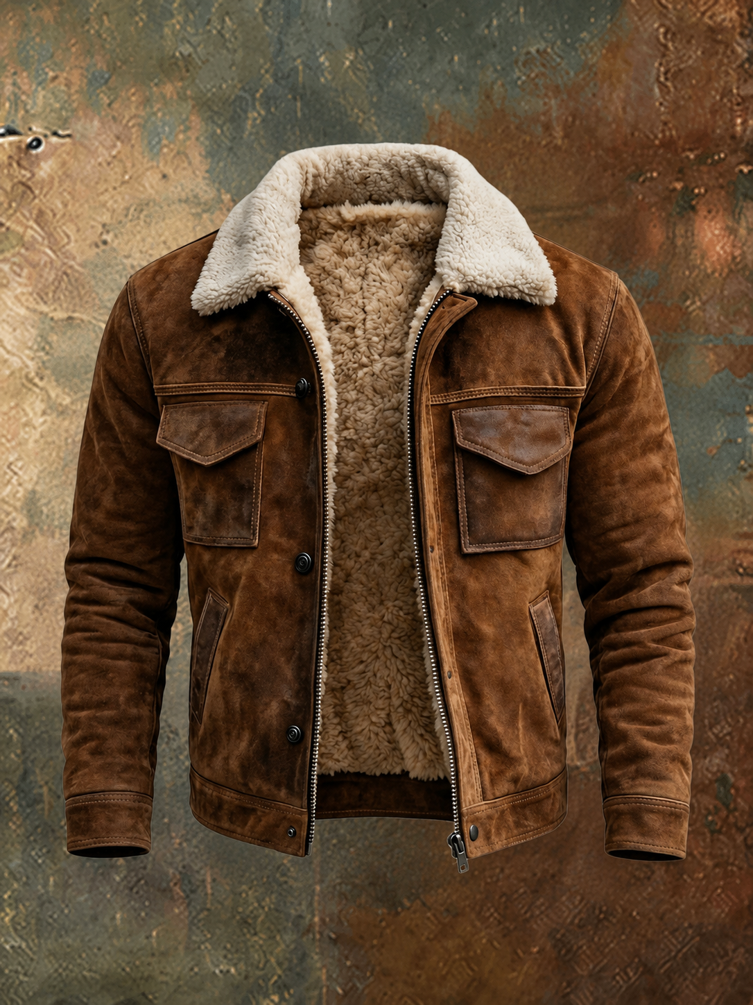 Chaqueta de piel sherpa
