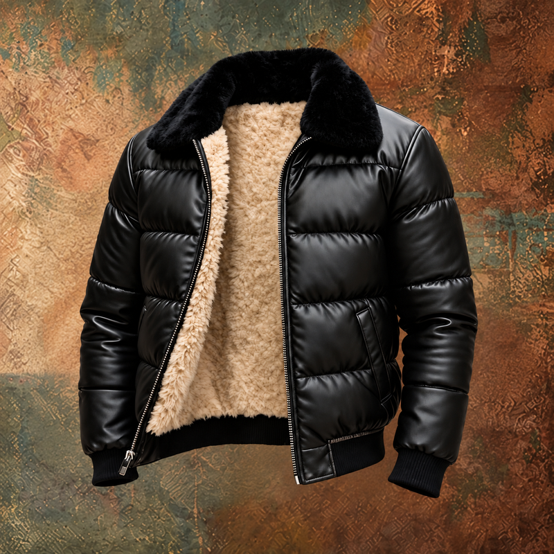 Chaqueta acolchada cálida con aire vintage