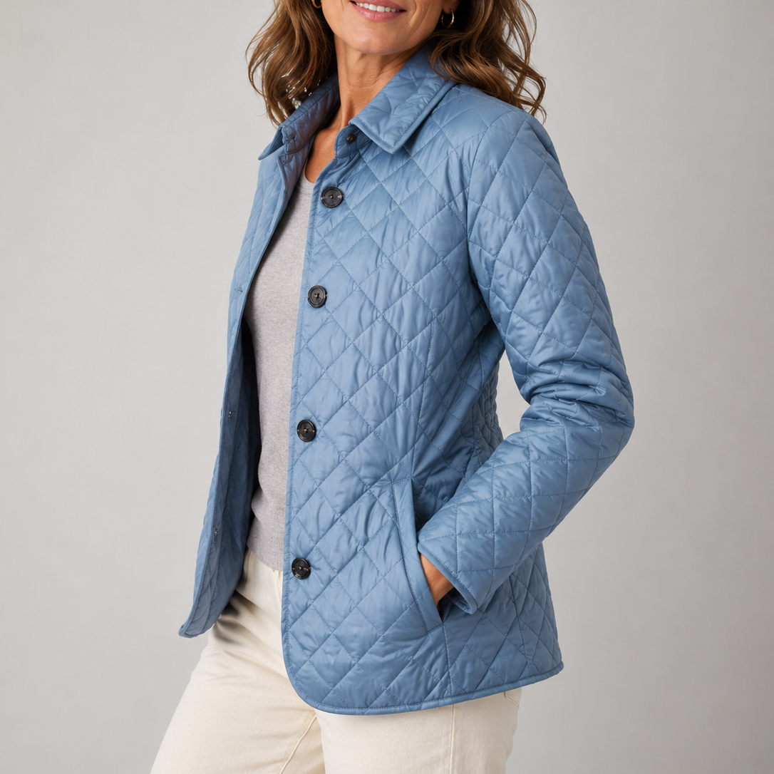 Chaqueta acolchada Greta de mujer en color azul cielo