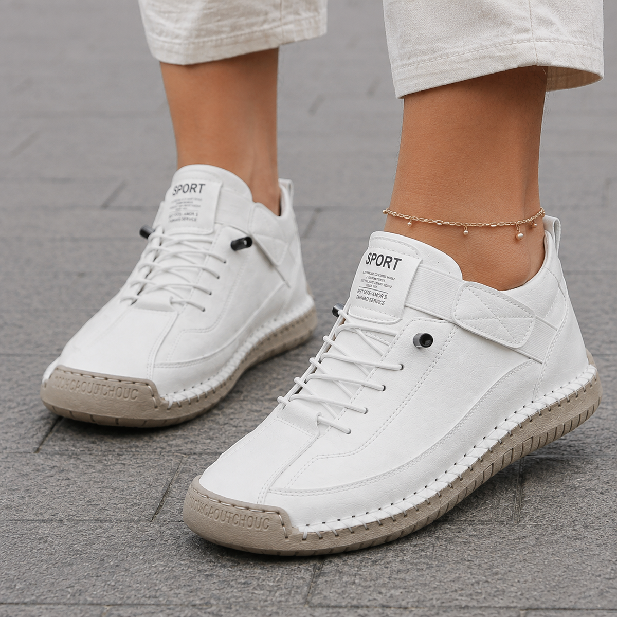 Zapatillas Sayu de mujer en color blanco