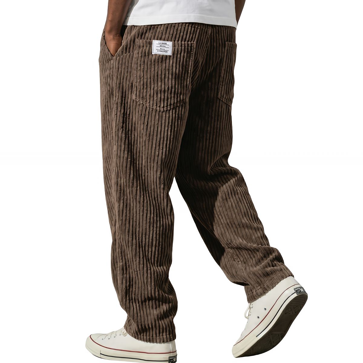Pantalón de pana de hombre con cintura elástica