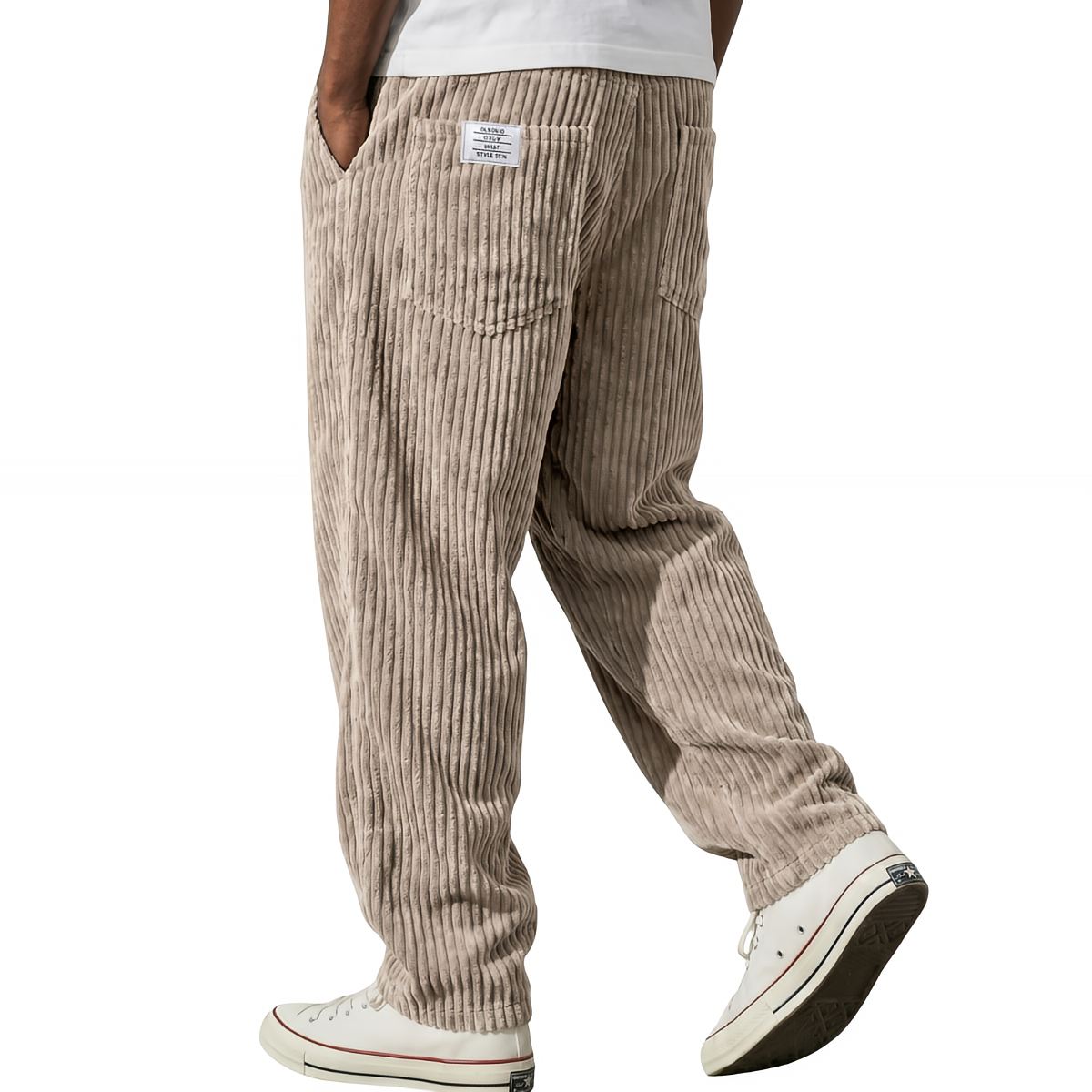 Pantalón de pana de hombre con cintura elástica