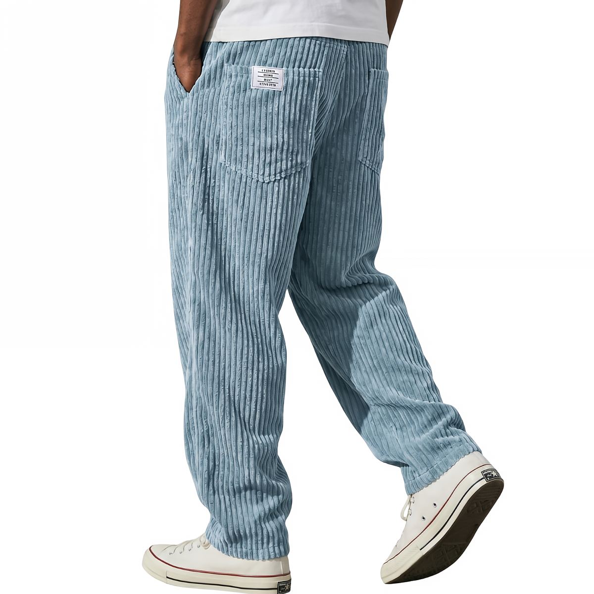 Pantalón de pana de hombre con cintura elástica