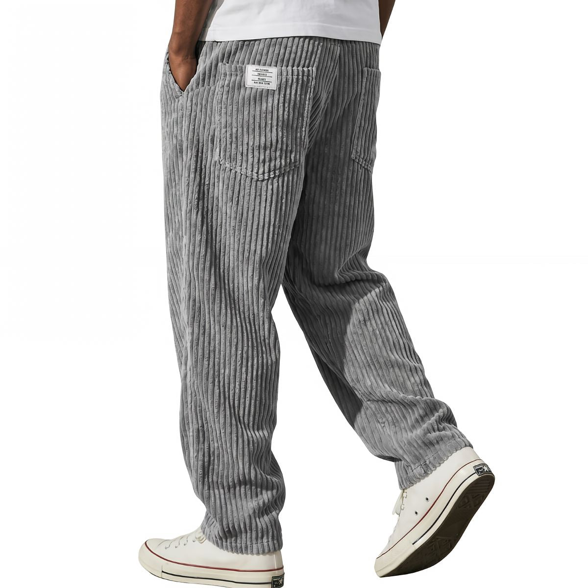 Pantalón de pana de hombre con cintura elástica