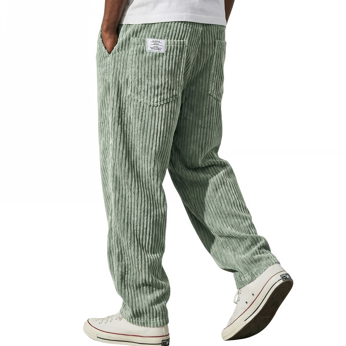 Pantalón de pana de hombre con cintura elástica