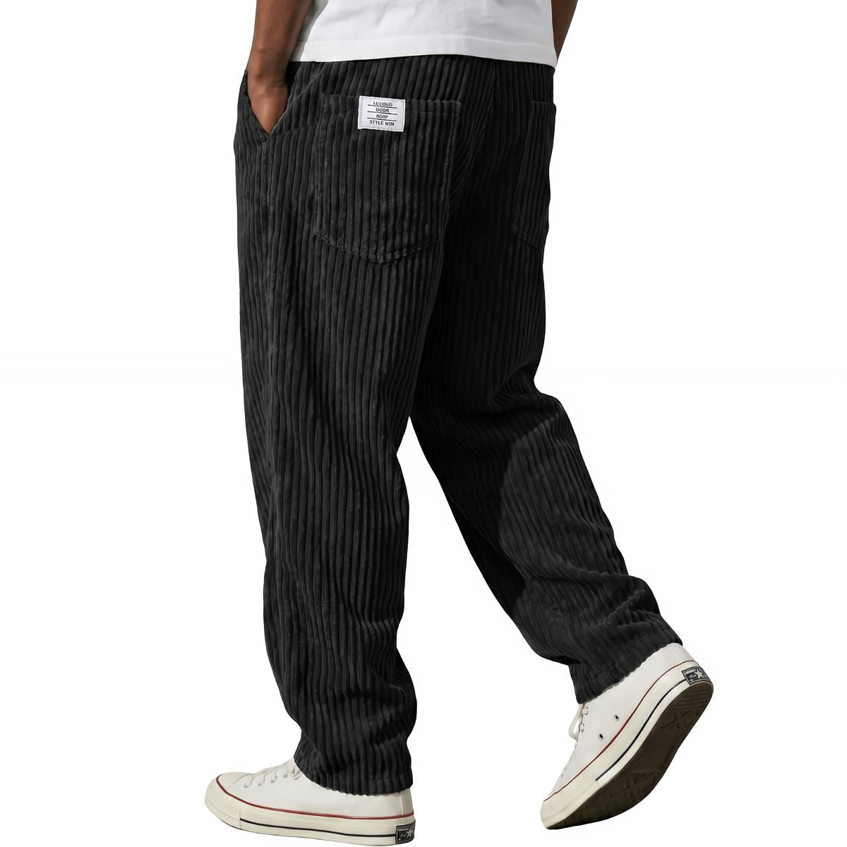 Pantalón de pana de hombre con cintura elástica