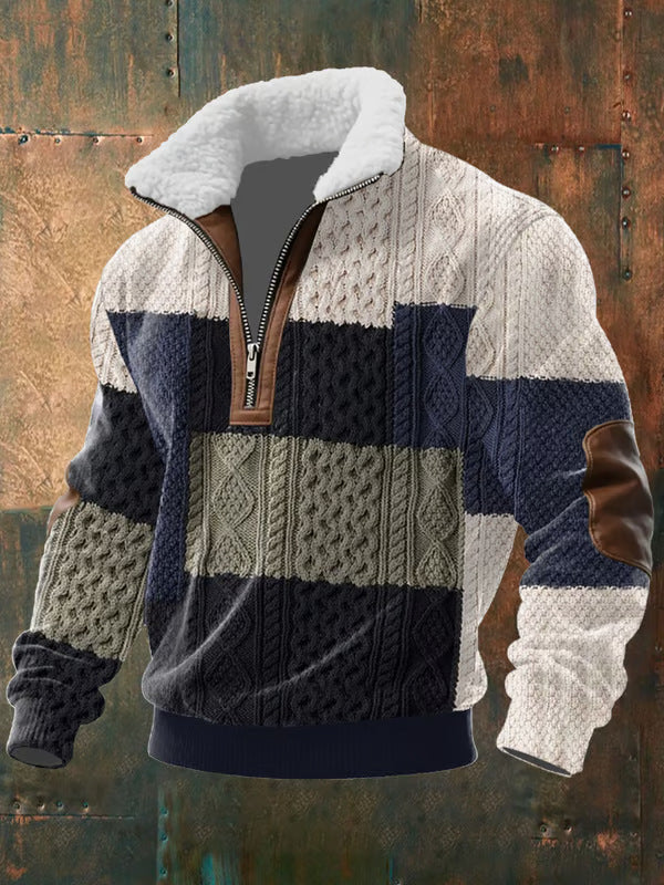 Jersey de cuello alto multicolor
