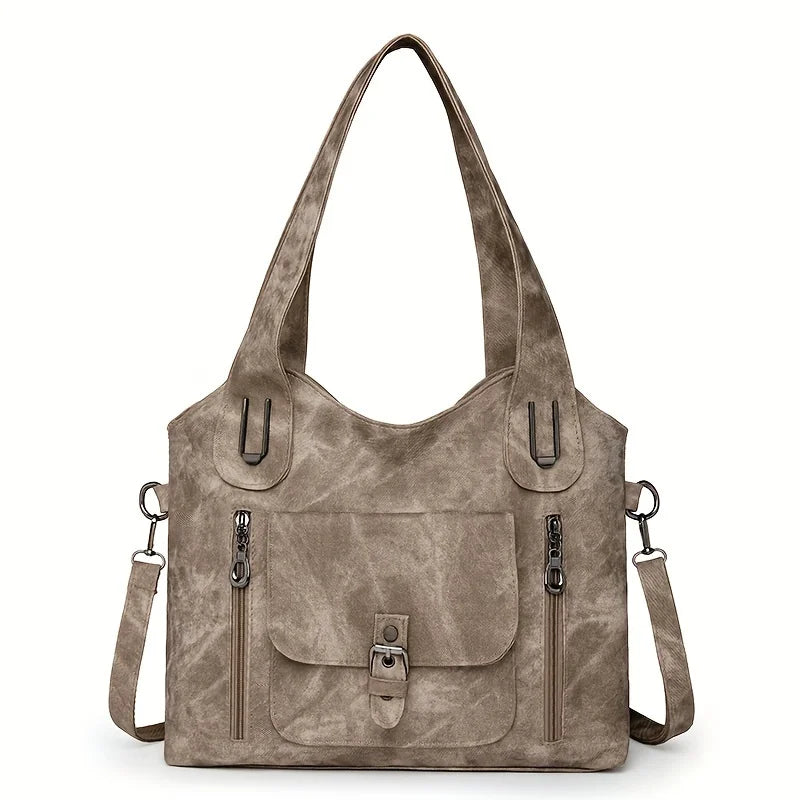 Bolso Tote de Hombro para Mujer de Cuero Sintético Retro