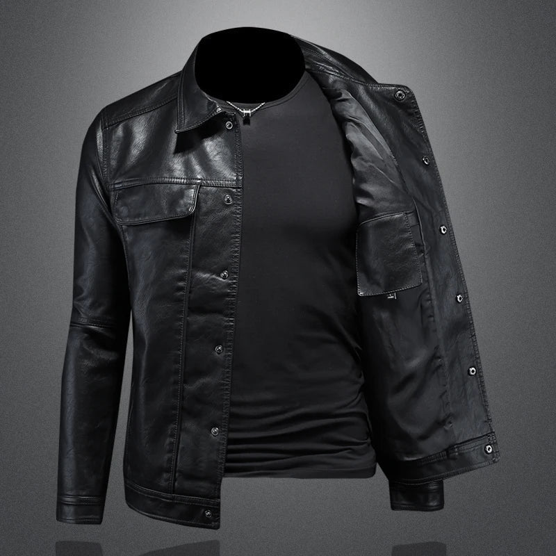 Chaqueta de piel estilo rider