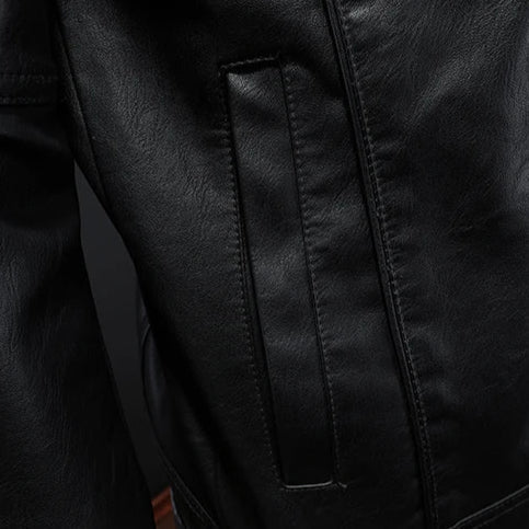 Chaqueta de piel estilo rider