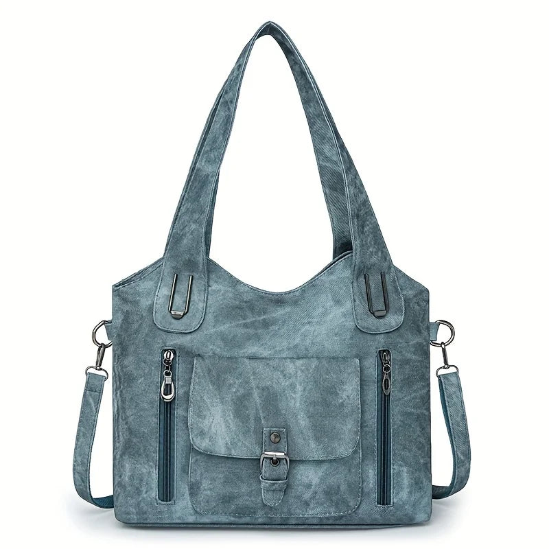 Bolso Tote de Hombro para Mujer de Cuero Sintético Retro