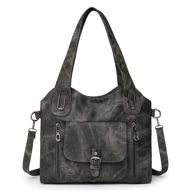 Bolso Tote de Hombro para Mujer de Cuero Sintético Retro