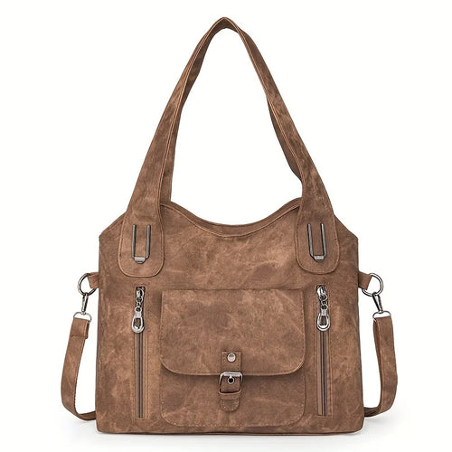 Bolso Tote de Hombro para Mujer de Cuero Sintético Retro