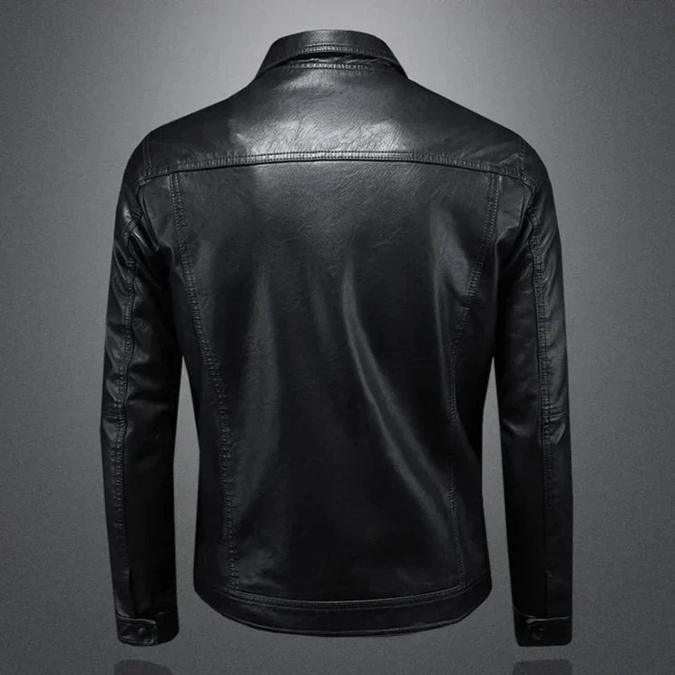 Chaqueta de piel estilo rider