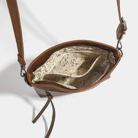 Bolso Bandolera Unisex de Cuero PU Retro Marrón