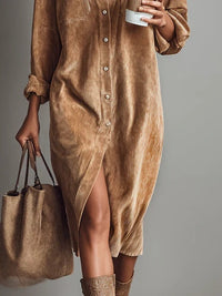 Estelle vestido midi de pana