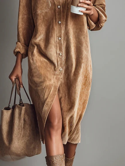 Estelle vestido midi de pana