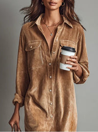 Estelle vestido midi de pana