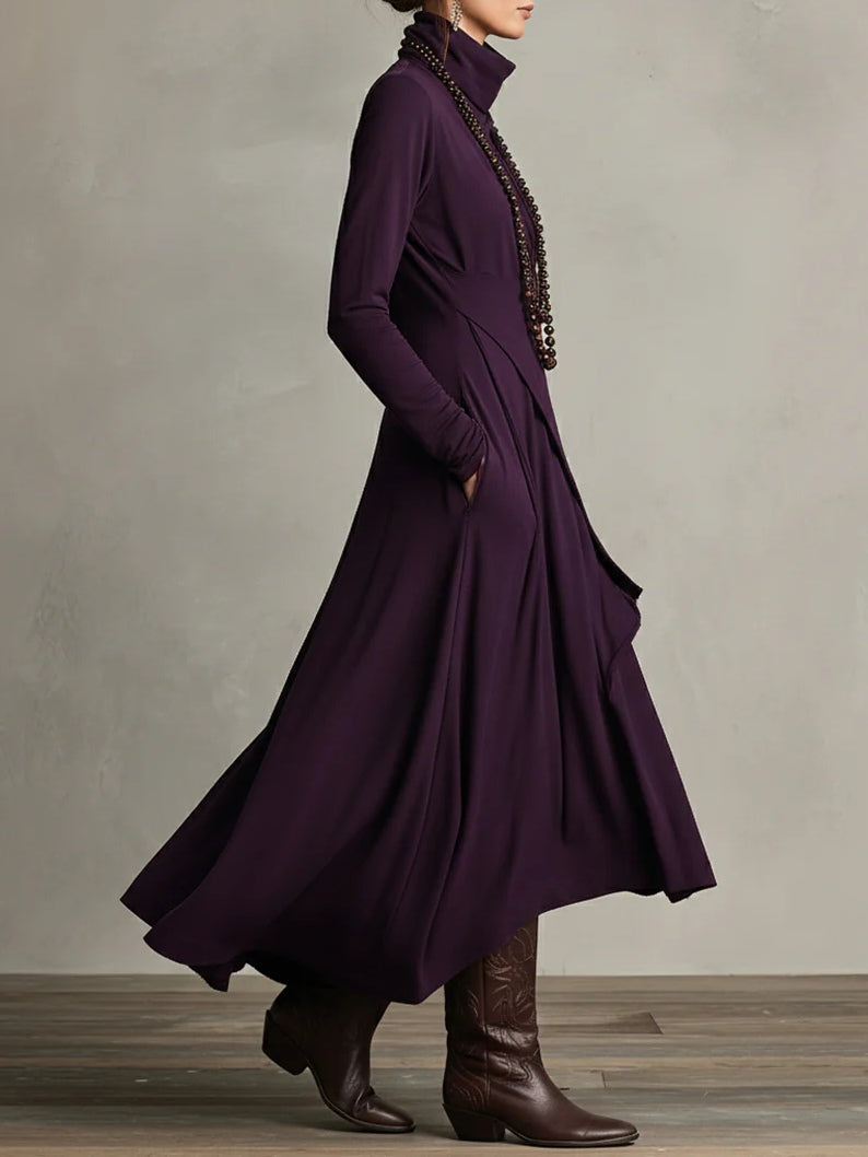 Arielle vestido asimétrico morado