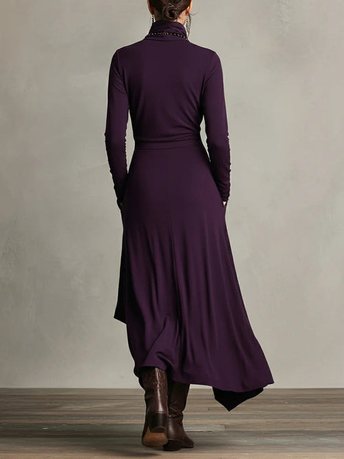 Arielle vestido asimétrico morado