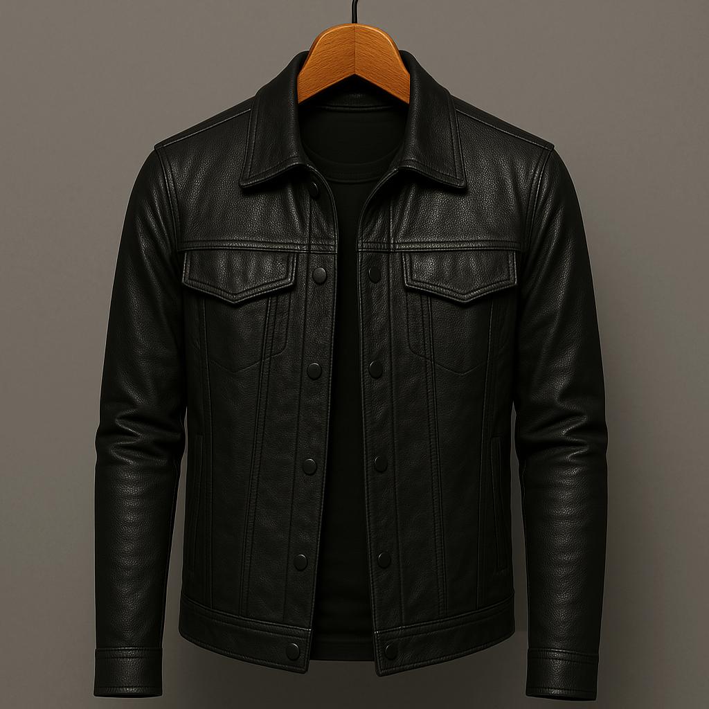 Chaqueta de piel estilo rider