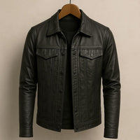 Chaqueta rider gris oscuro