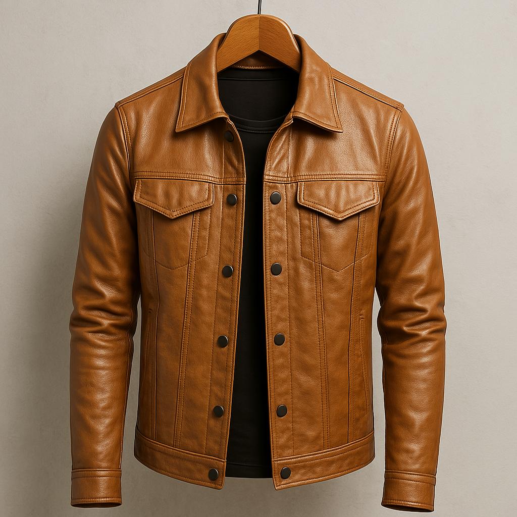 Chaqueta rider marrón
