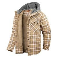 Fabrizio | Chaqueta ligera de cuadros con capucha