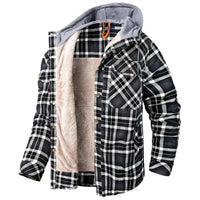 Fabrizio | Chaqueta ligera de cuadros con capucha