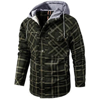 Fabrizio | Chaqueta ligera de cuadros con capucha