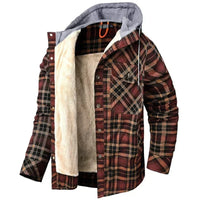 Fabrizio | Chaqueta ligera de cuadros con capucha