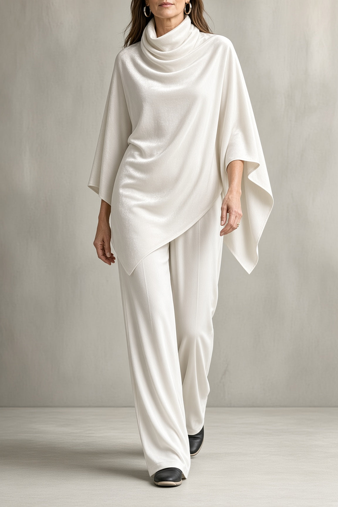 Monella conjunto de fieltro blanco