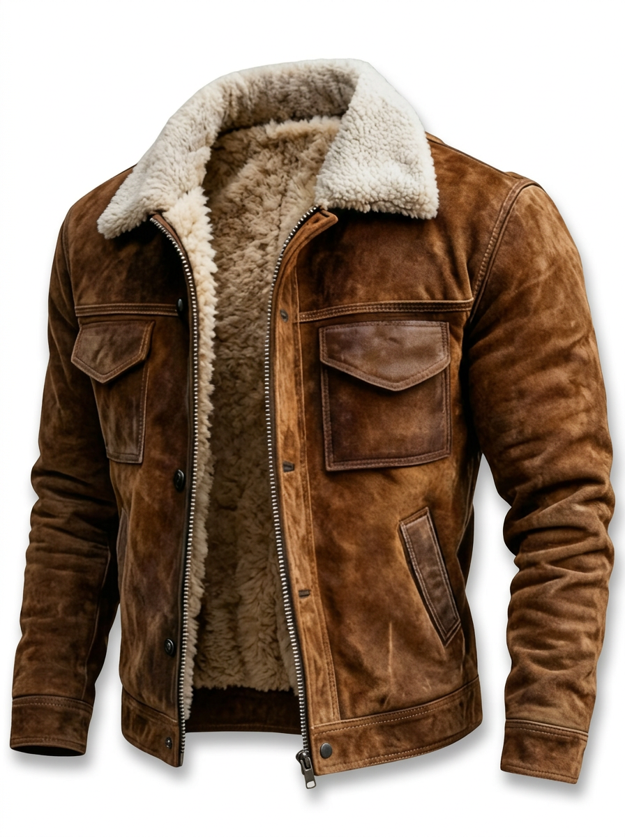 Chaqueta de piel sherpa