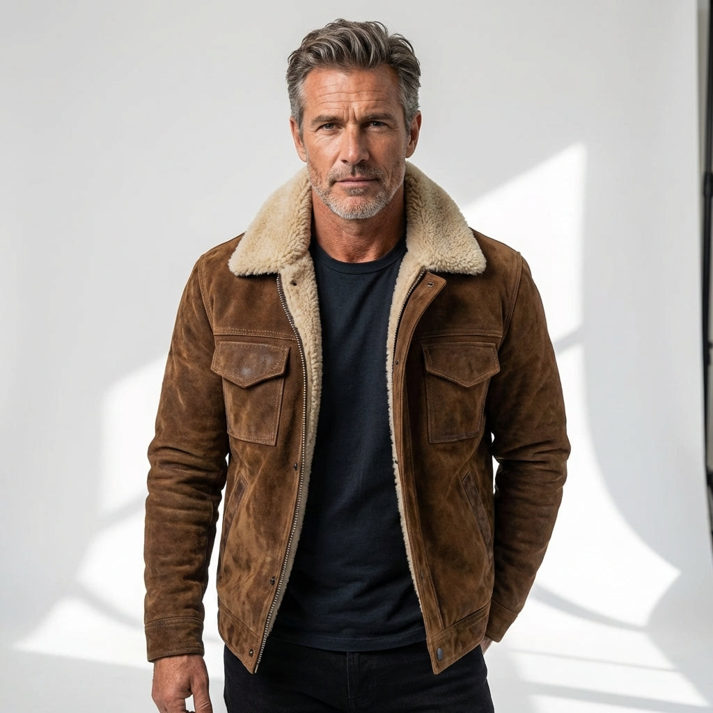 Chaqueta de piel sherpa