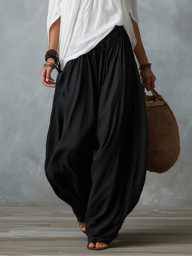 Paloma | Conjunto boho de top de hombros descubiertos y pantalón