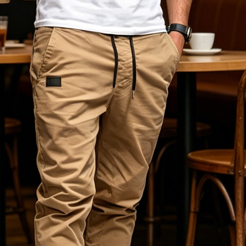 Pantalón jogger casual de hombre con cordón
